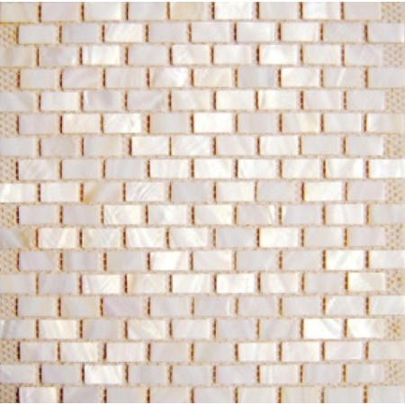 Cream Shell  Mosaic Rectangular