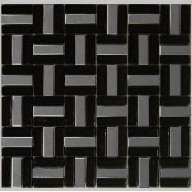(OHGL-B-01T) Black & S/S Leaf Mosaic