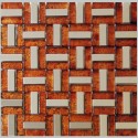 (OHGL-BR-08T) Brown & S/S Leaf Mosaic