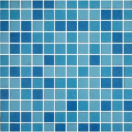 Mixed Blue Glass Mosaic