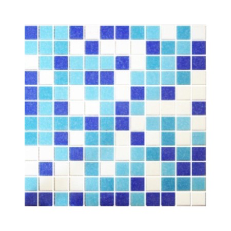 Mixed Blue and White Glass Mosaic