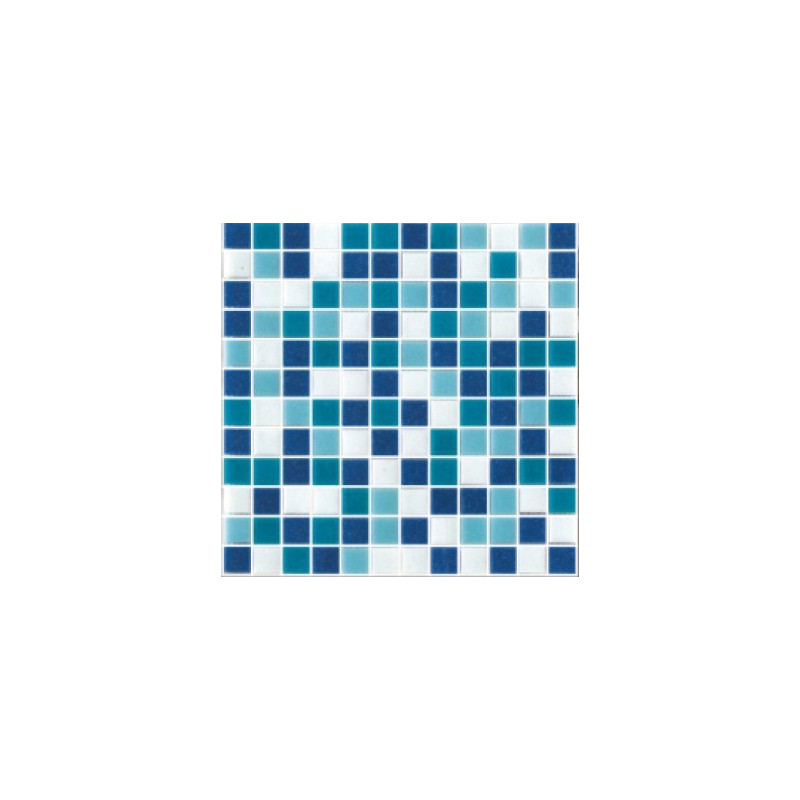 Mixed Blue & White Glass Mosaic 