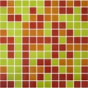 Yellow/Orange/Red Mix Glass Mosaic 32x32cm