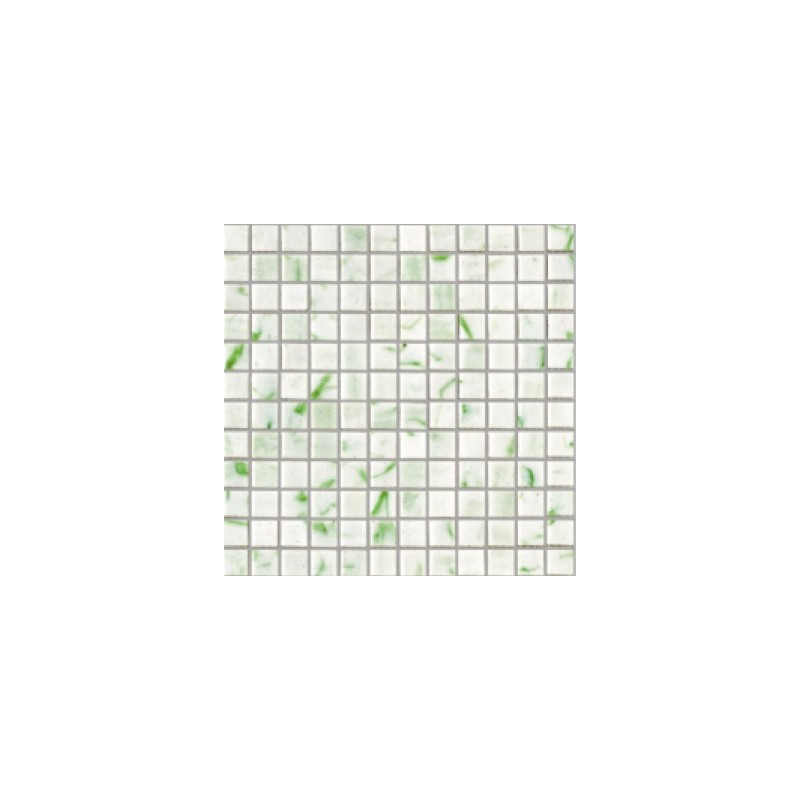 White With Green Veins Glass Mosaic 