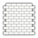 Matt Super White Brick Mosaic 30x30