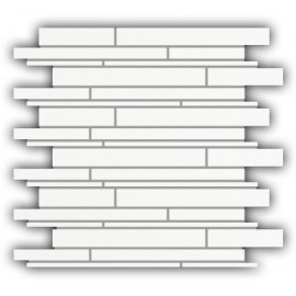 Matt Super White Linear Mosaic 30x30