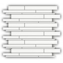 Matt Super White Linear Mosaic 30x30