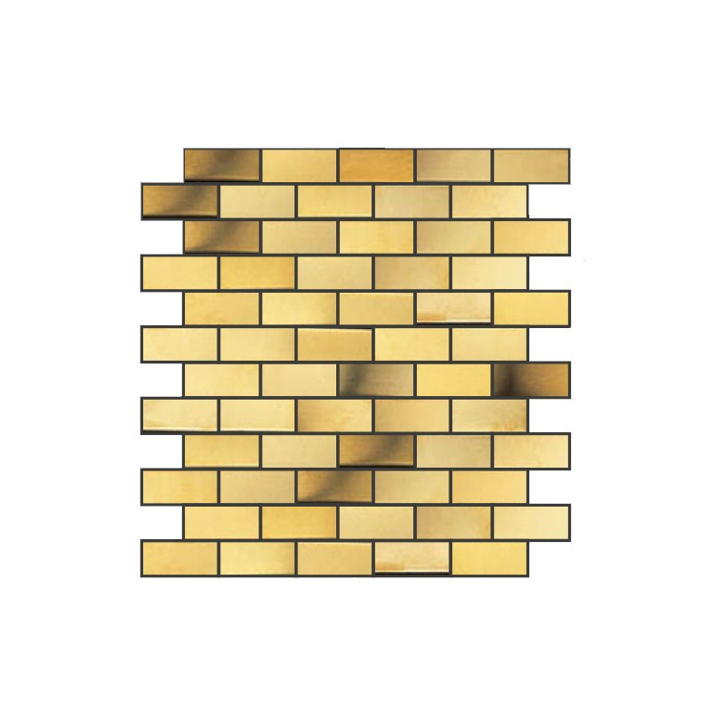 Gold Stainless Steel Mosaic Brick