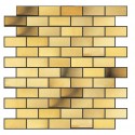 (OHSS-M-BG) Gold Stainless Steel Mosaic Brick
