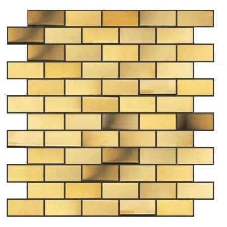 Gold Stainless Steel Mosaic Brick