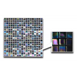 Ice Jade Black/Blue/Purple Iridescent Glass Mosaic