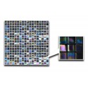 Ice Jade Black/Blue/Purple Iridescent Glass Mosaics 29.5x29.5cm