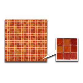 Ice Jade Orange/Red Glass Mosaics 29.5x29.5cm