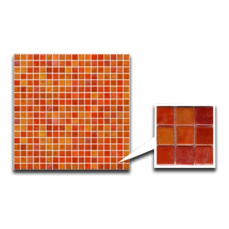 Orange/Red Glass Mosaic