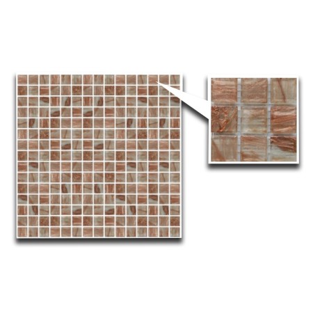 Gold Link Glass Mosaic - Copper 32.7x32.7cm