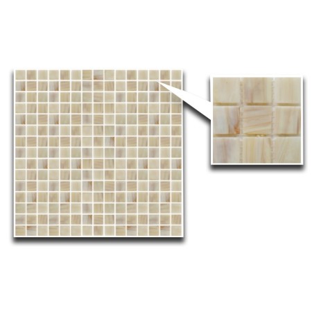 Gold Link Glass Mosaic - Cream 32.7x32.7cm