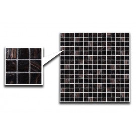 Gold Link Glass Mosaic - Dark Brown 32.7x32.7cm