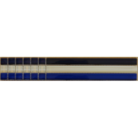Navy/Blue/White Small Square & Vertical Mosaic