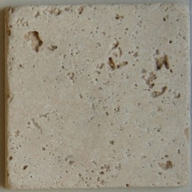 (S11) MN201 Tumbled Light Travertine 10x10cm - Cwmbran