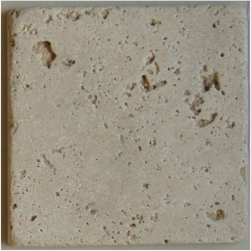 TUMBLED MARBLE WALL/FLOOR MN201 LIGHT TRAV 10X10CM