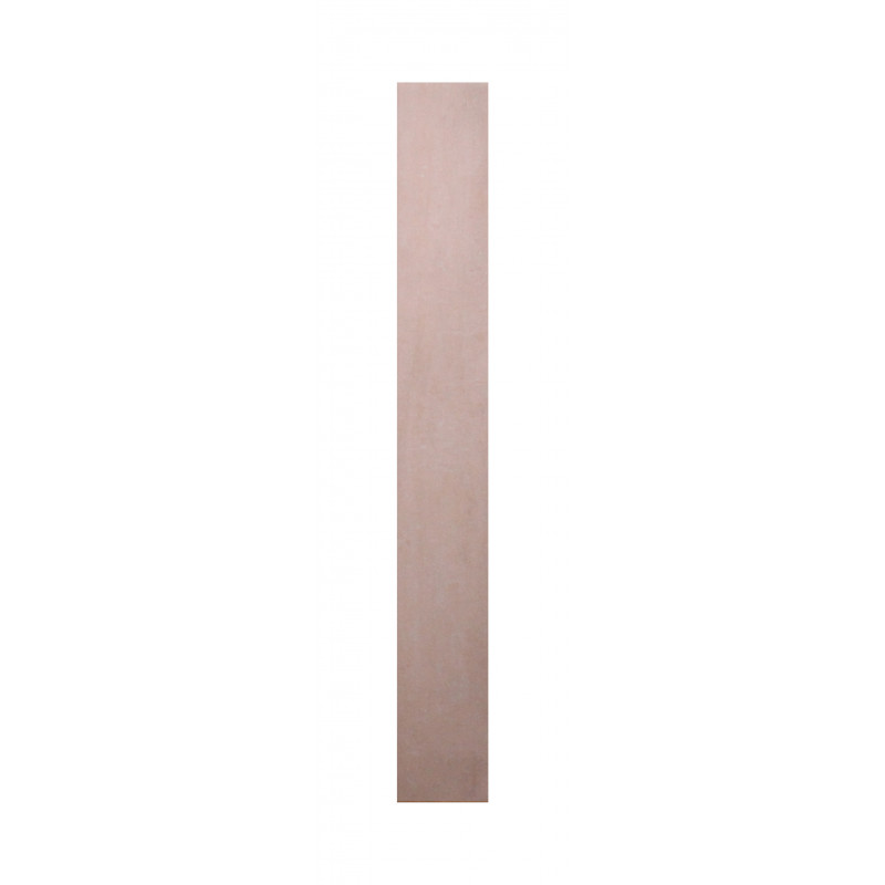 Peach polished porcelain border with lighter flecks 7.5x60cm