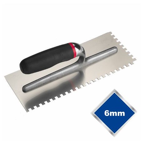 6mm Square Notch Trowel Stainless Steel Cwmbran