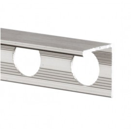 TileRite 12mm S/Steel Effect L Shape Trade Trim