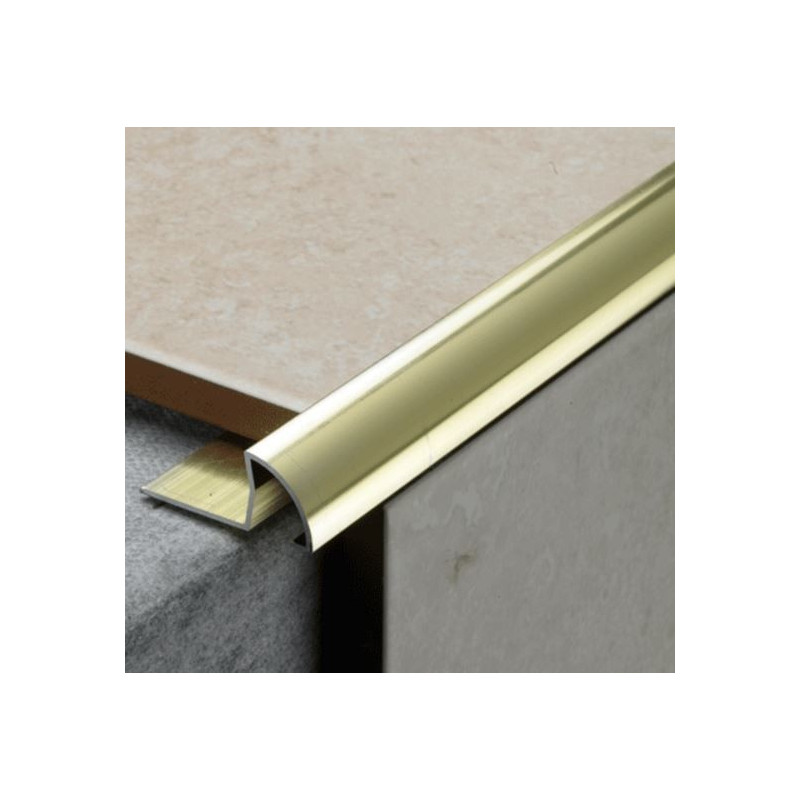 12mm Chrome Trim Round Laporsa Tile Rite Chrome Effect Metal Edge 12mm