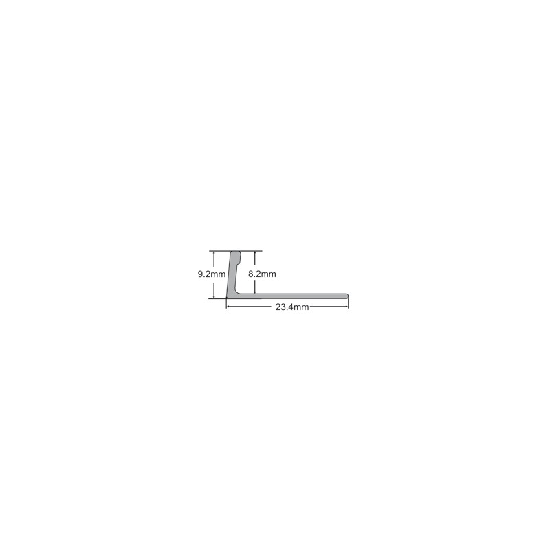 8mm Chrome Trim L Shape Laporsa Tile Rite Chrome Effect L Shape Edge 8mm