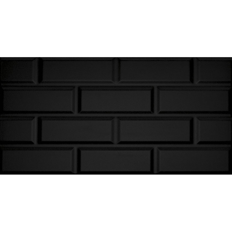 Tecni Metro Negro Brillo 25x50
