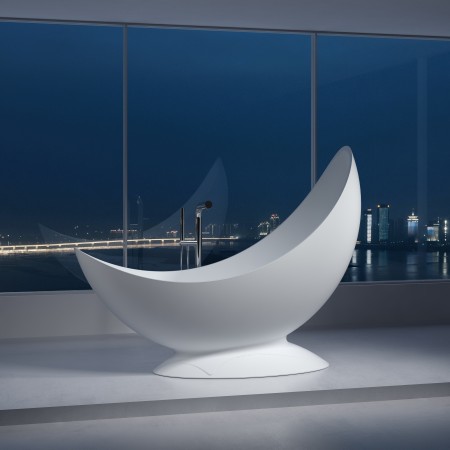 Freestanding Polystone Bath - Moon (Regular/Matt)