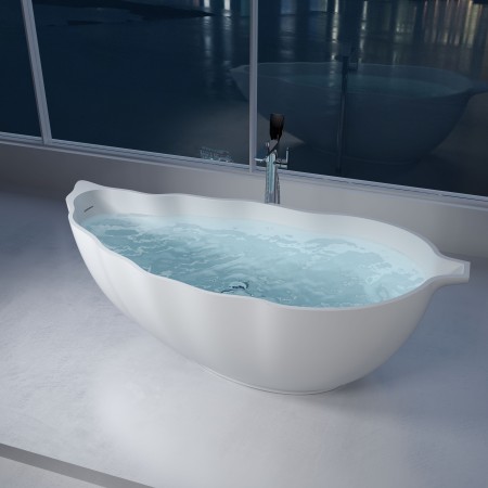 Freestanding Polystone Bath - Leaf (Regular/Matt)