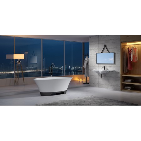 Freestanding Polystone Bath - Oval (Matt)