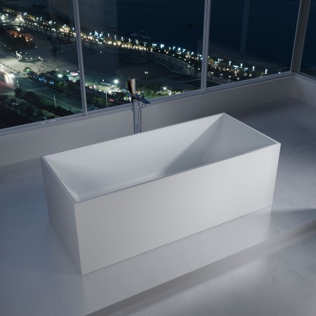 Freestanding Polystone Bath - Rectangle (Matt)