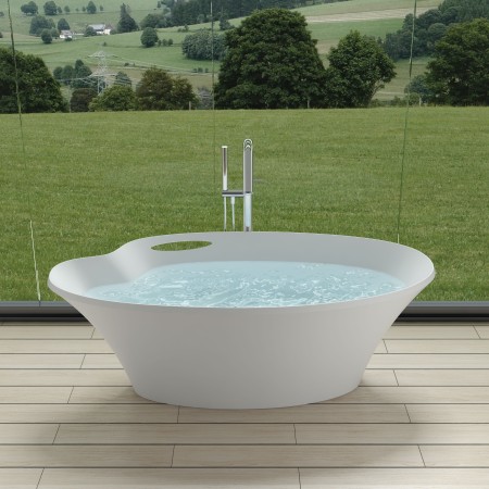 Freestanding Polystone Bath - Cloud (Matt)