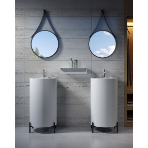 Stone Freestanding Basin Including a Stand LV88