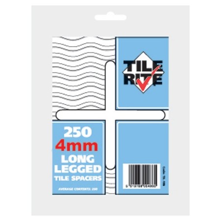 100 x  4mm Long Leg Tile Spacer Bags