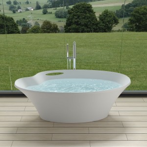 Freestanding Polystone Bath - Cloud (Gloss)