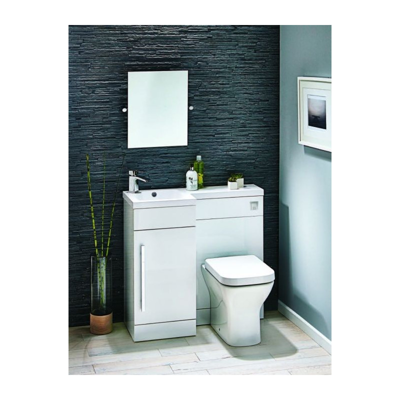 L-900 - WHITE VANITY UNIT WITH MATCHING BASIN