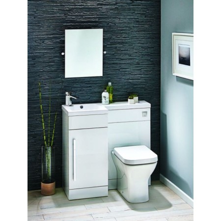 L-900 - WHITE VANITY UNIT WITH MATCHING BASIN