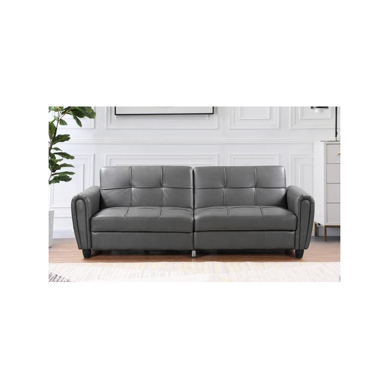 Zinc Living Room Furniture 3 Seater Sofa Bed (Grey)