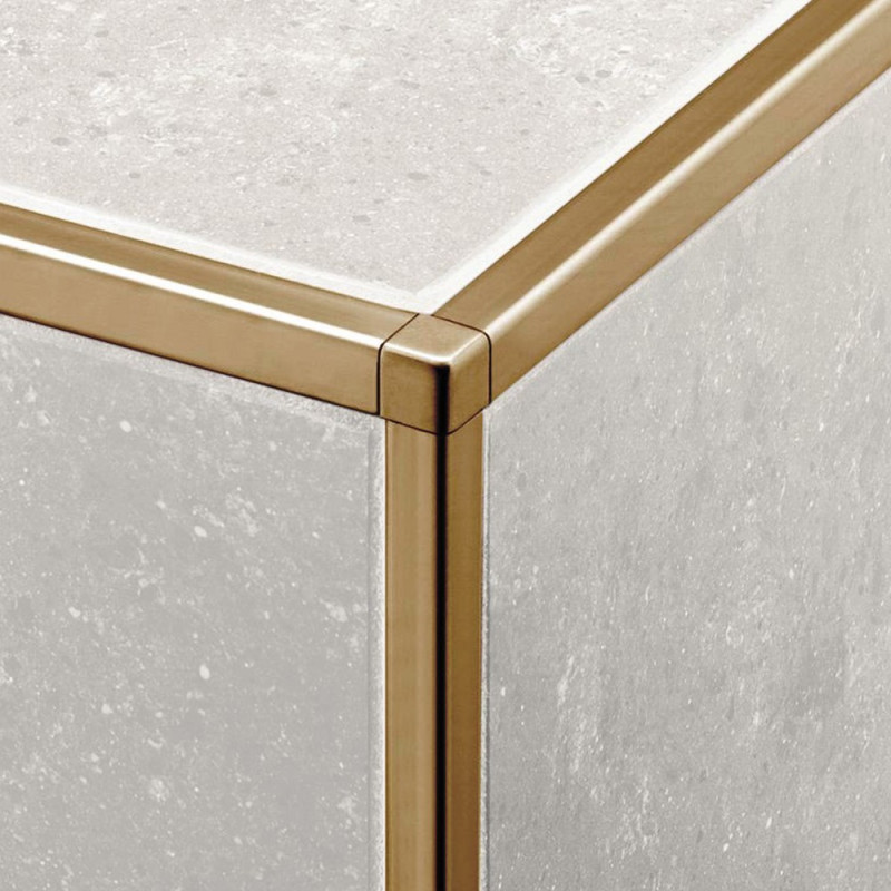 12.5MM BRUSHED GOLD QUADRO CORNER 2 PK