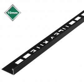 10mm Smooth Black L Shape Tile Edge