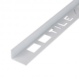 10mm Smooth White L Shape Tile Edge