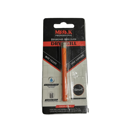 Dry Drill 6mm Diamond Drill Bit Wax Filled