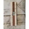 Cream/Red Stripe Border With Glass Panel 60x250mm