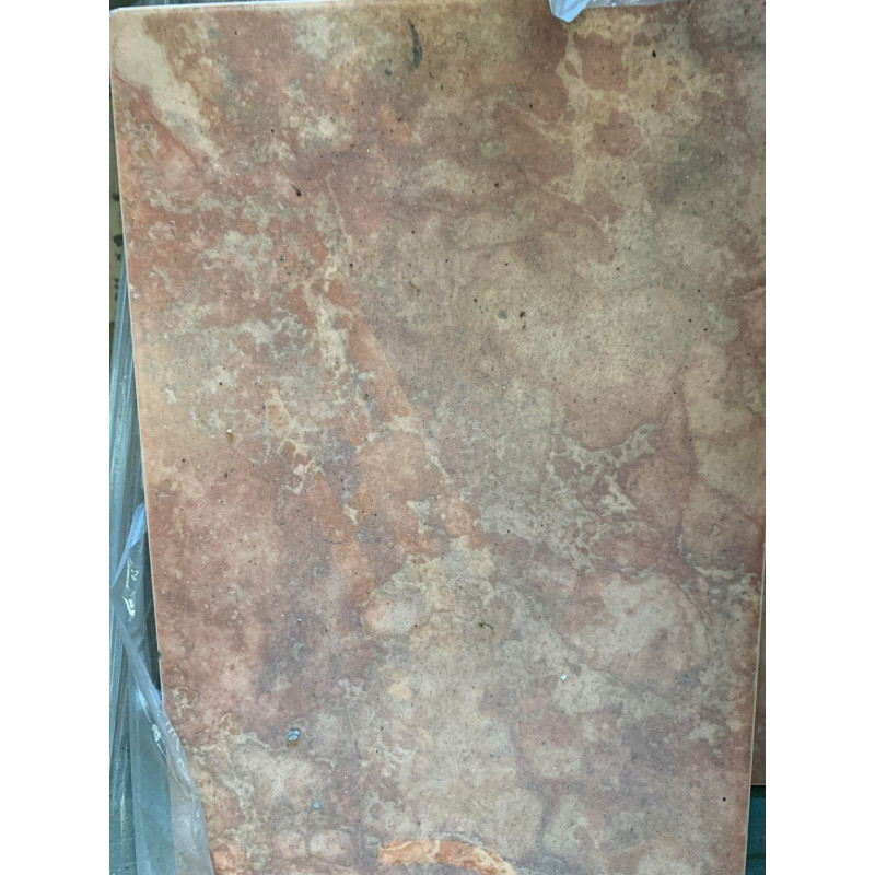 Red/Grey Stone Effect Tile 333x333mm