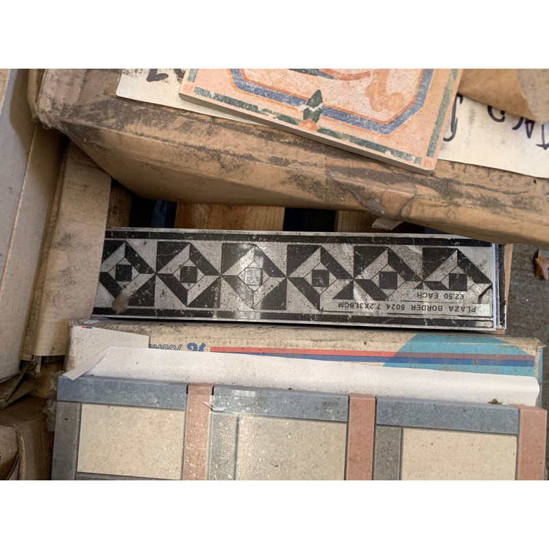 Black and White Border Tile 72x316mm