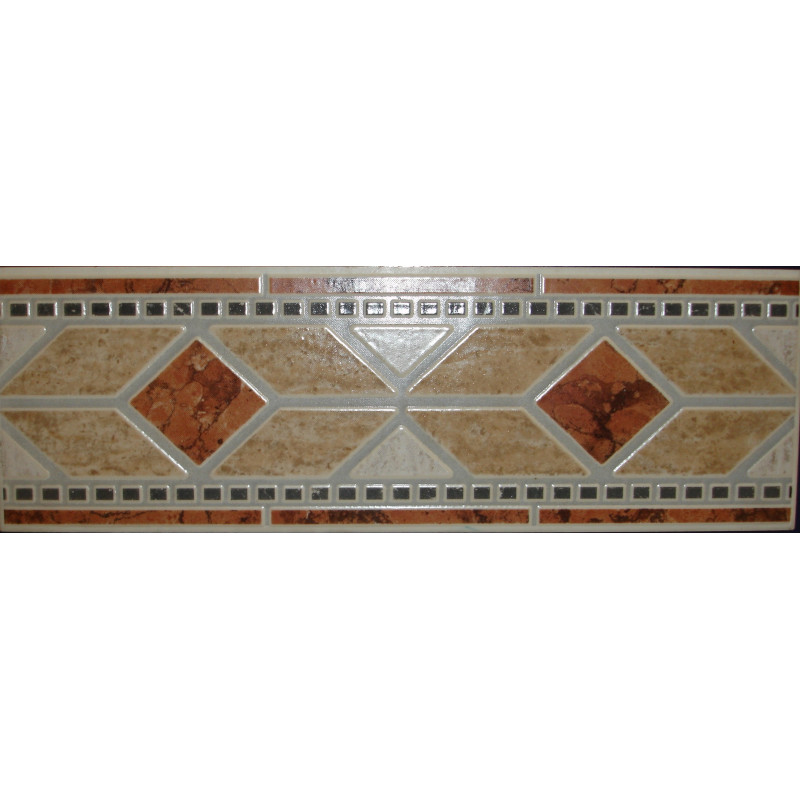 PLAZA WALL TILE BORDER 5143 MARRON 9.2X28CM