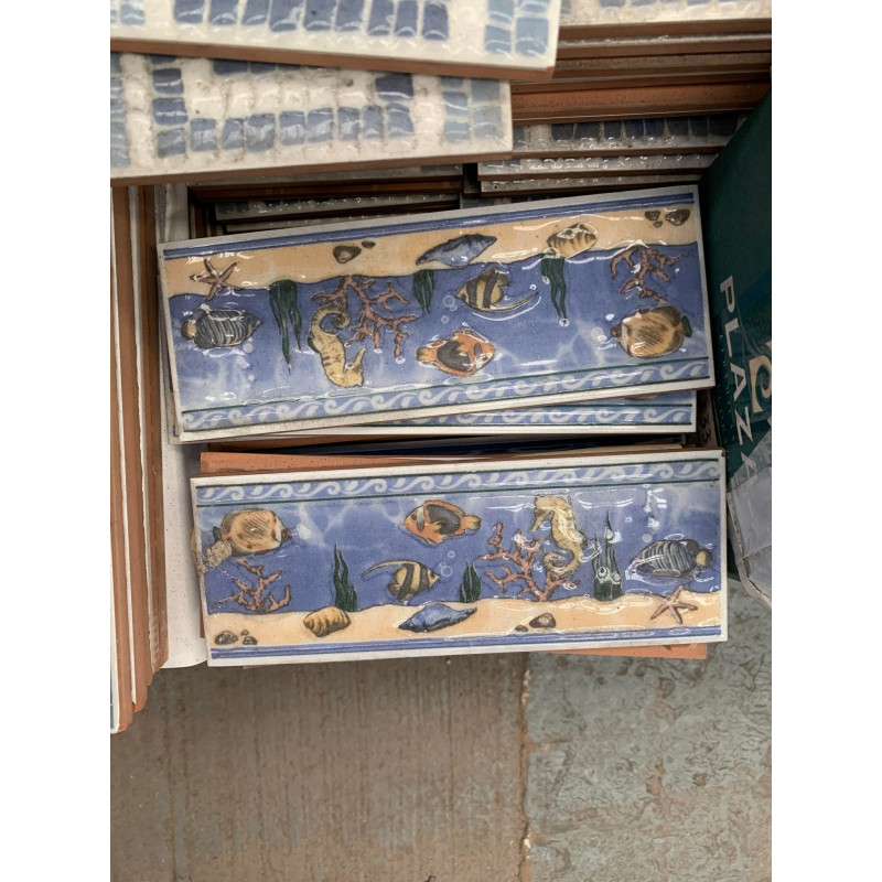 Plaza Fish Sea Scene Border Tile